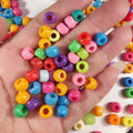 New Arrival 6x9mm Plastic Acrylic Pony Round Beads Colorful for DIY Craft Bracelets & Necklace Jewelry Making Kit