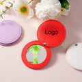 Zonyin New Arrival PU Leather Portable Rotating Makeup Mirror Custom Round Double-sided Magnification Pocket Mirror for Travel