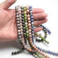 8mm Natural Stone Loose Beads Strings for Bracelets Necklace Polished Round Beads for DIY Jewelry Making Handmade