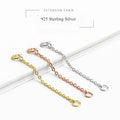 Fashion 925 Sterling Silver Extension Chains Wholesale for Jewelry Making Bracelet Necklace Cross Chain