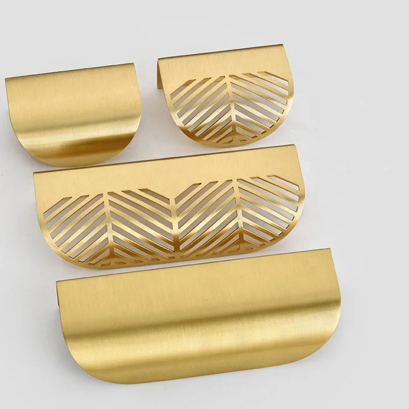 Half Round Brass Cabinet Handle Drawer Half Round Pull Handles for Wardrobe
