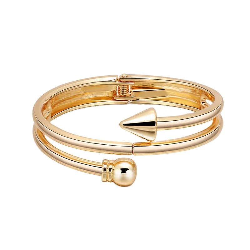 New Fashion Minimalist Multi-layer Popular Bracelet Arrow Smooth Gold Women Bracelet Personalized Jewelry