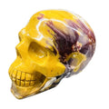 Hot Sale Natural Hand Carved Egg Yellow Stone Crystal Skulls For Healing Decoration