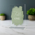 Custom Colors Print Rectangle Acrylic Wedding Table Number Stand Place Card for Restaurant Table Sign Arch  5"x7" Wedding Sign