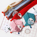 Winter New Children's Scarf Boys and Girls Outdoor Warm Fleece Cute Kids Fur Scarf Baby-Gendered