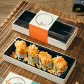 Biodegradable Rigid Disposable Wooden Sushi Box for Takeaway Pastry Dessert Bakery Tiramisu Cake Cheese Food Containers