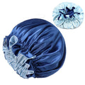 Premium Elastic Band Double-Layered Satin Sleep Shower Bonnet Night Hat for Sleeping