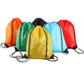 Cheap Custom Print Gym Sport Black Durable 210D Polyester Drawstring Bag
