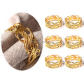 Wholesale Handmade Weaving Hotel Table Use Round Silver Gold Napkin Ring
