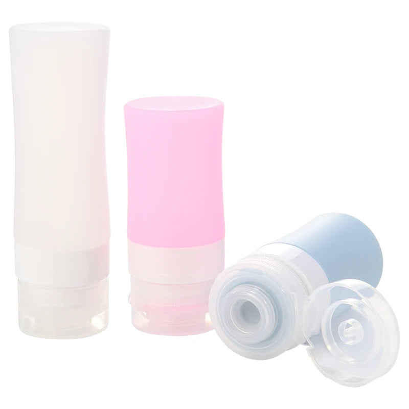 Multifunction Portable Squeeze Silicone Salad Dressing Bottle Travel Shampoo Cosmetic Empty Travel Size Bottle for Lotion&Liquid