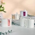 White PP PS Environmental Protection Plastic Cosmetic Cotton Swabs Storage Box New Makeup Organizer