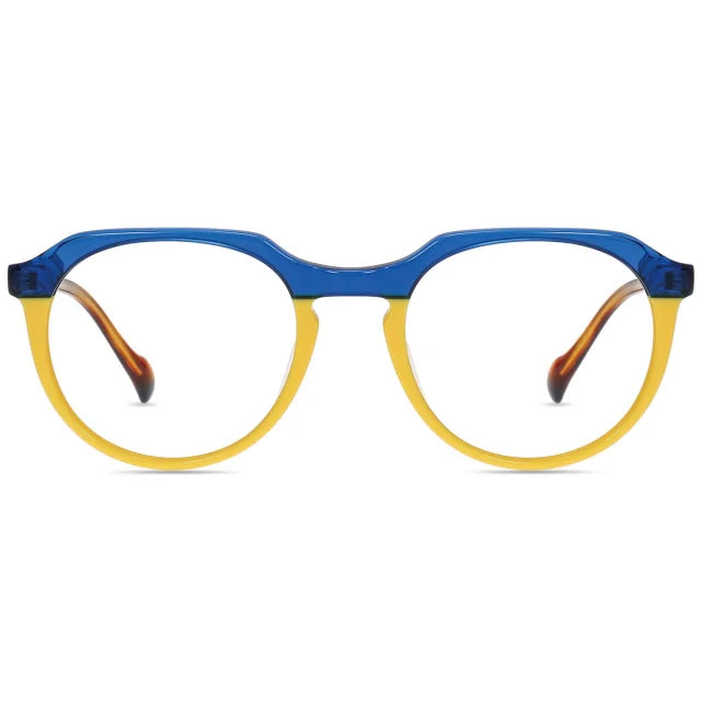 Wholesale Unisex Retro Acetate Eyeglasses Frames Men and Women's Multi-Color Optical Spectacles Fashion Lunette Custom Logo