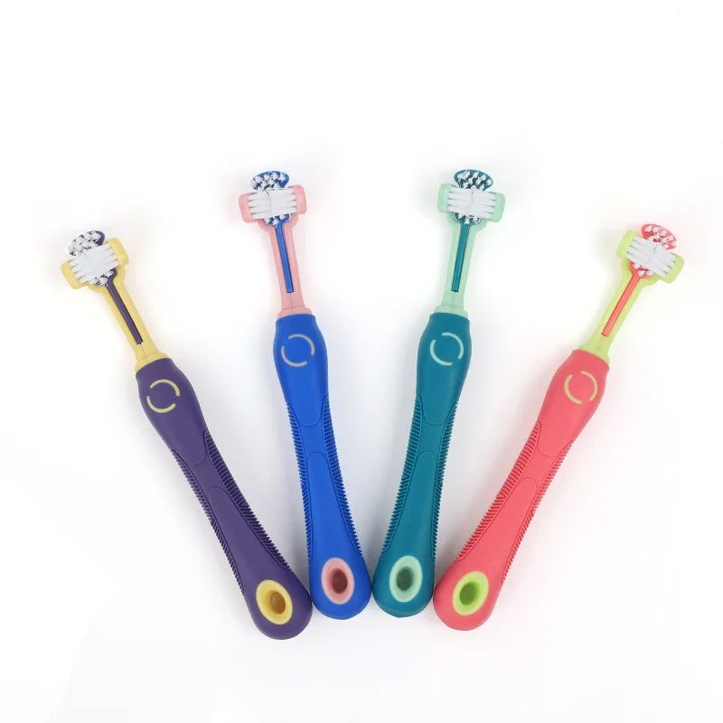 Three-head Dog Toothbrush Pet Supplies Teeth Cleaning Brushes Cat Dog Toothbrush Oral Cleaning