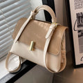 Women's PU Zipper Shoulder Crossbody Bag New All-match Texted Portable Small Square