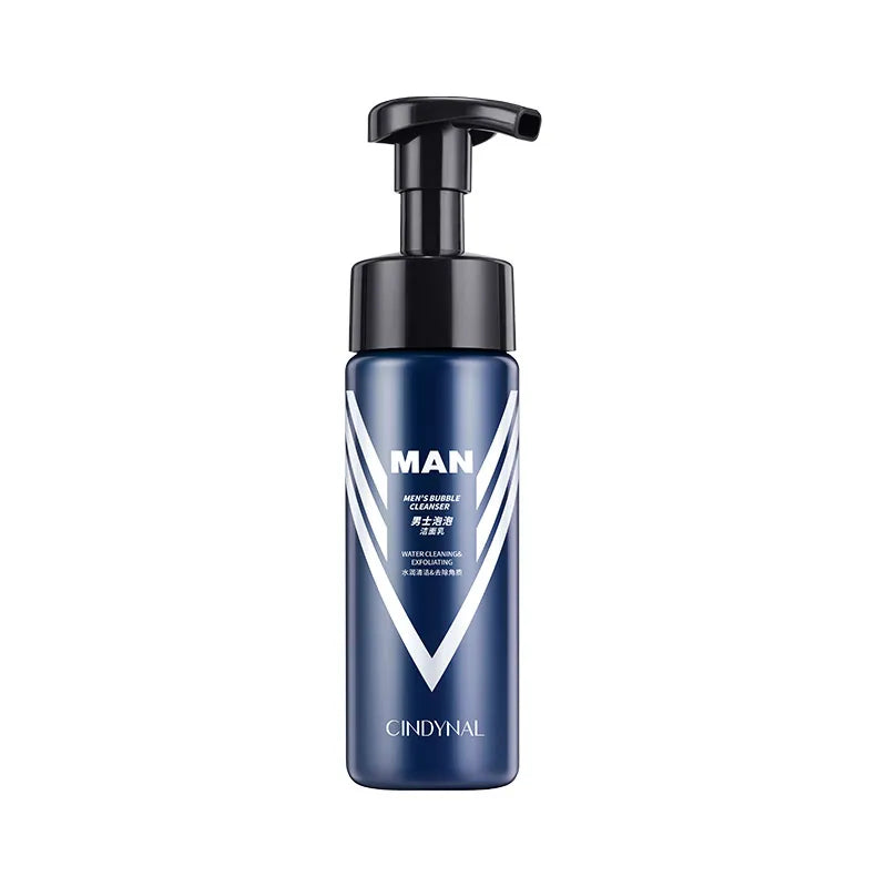 CINDYNAL Man Control Oil Moisturizing Face Cleanser for Men Deep Cleansing Hydrating Facial Foam Cream Facial Cleanser