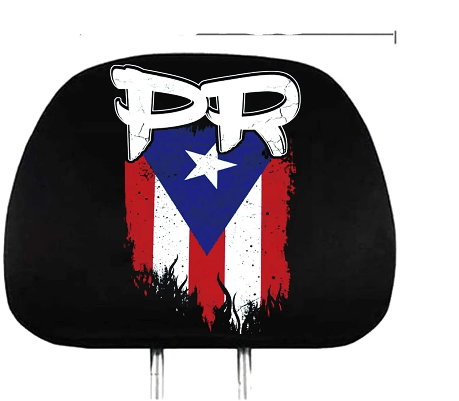 Custom Cheap Elastic 2 Pack Headrest Covers for Puerto Rico PR Flag