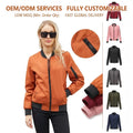 Custom logo Baseball Jacket High Quality Plain Jacket for Ladies 2023 Zipper Coat Jacket