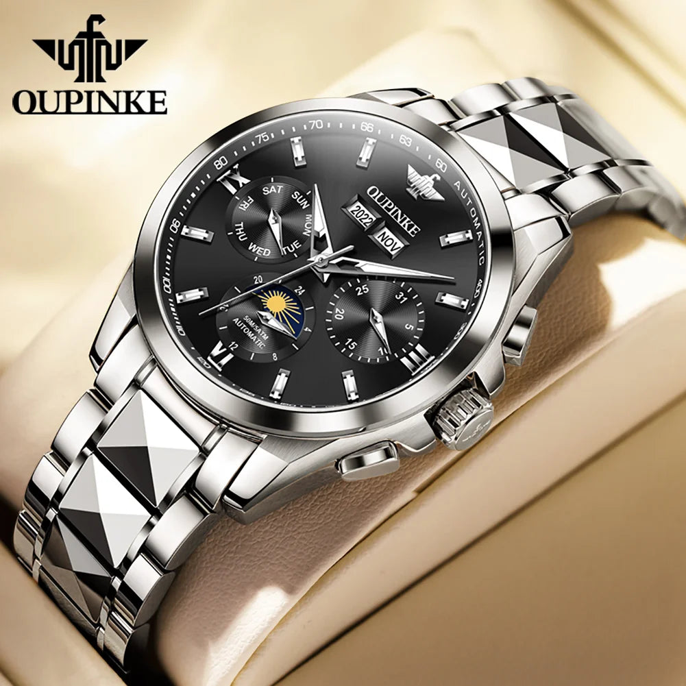 OUPINKE 3201 Oem Customized Luminous Wrist Brand Luxury Wristwatches Stainless Steel Gold Automatic Mechanical Watches for Man