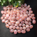 Wholesale Price Angel Aura Rose Quartz Tumbles for Healing Crystal Small Palms Tumbled Stone for Sale