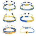 Summer Simple Friendship Handmade Braided Creative Yellow Blue Ukraine Daisy Bracelet for Men Women