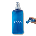 2025 Trending 500ml Blue Collapsible Running Flask Portable Gym Water Bottle Custom Logo TPU Material 2mm Thickness for Sports