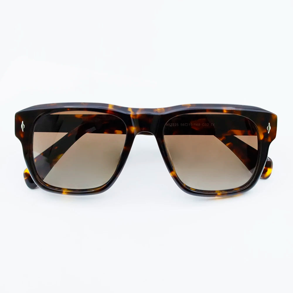 Custom Luxury Designer Unisex Acetate Gafas Oversized Handmade  square Vintage Acetate Shades Sunglasses 2022