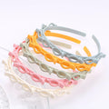 Quality Matte Painted Colorful Set Hairband Women Girls Kids Adult Teeth Head Band Pin Hair Twister Braided Headband With Clip