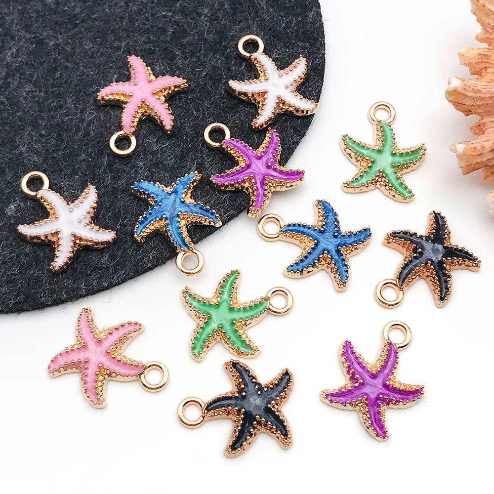 New Ocean Starfish Charms Beads Loose Pendants for DIY Bracelet Necklace
