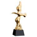 Golden Eagle Gold-plated Crystal Trophy Custom Resin Eagle Statuette Metal Award Trophy Competition Souvenir