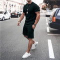 2023 Custom Logo Summer Plus Size Tracksuit Men Clothing Shirt and Short Sets Two Piece Short Set Men