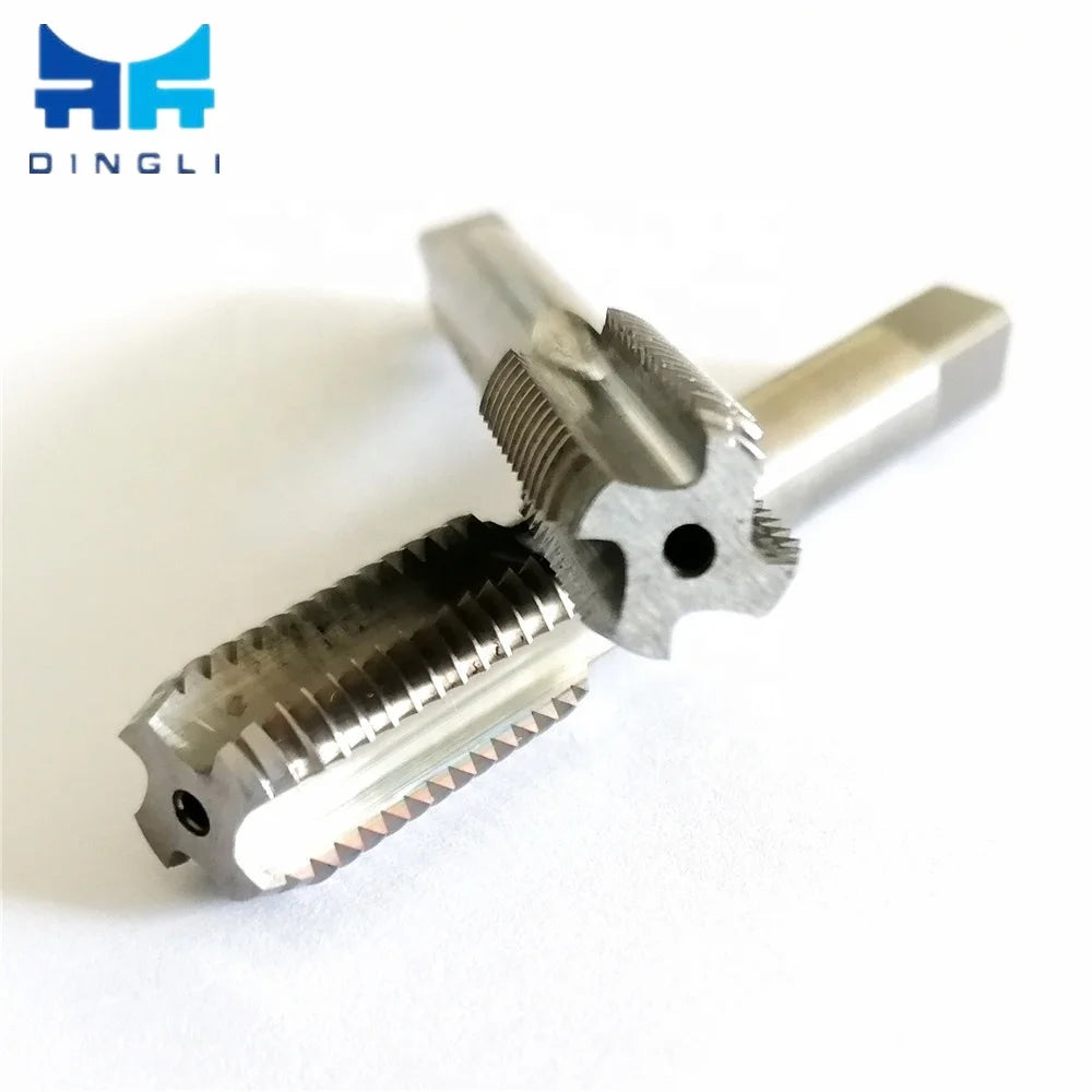 DLCC Tungsten Cemented Carbide Handle Straight Flute Tap for Thread Machining Use