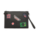 2026 Popular Black Custom Wholesale  Evening Designer Large  Pu Leather Envelope Clutch Bag Purse for Men
