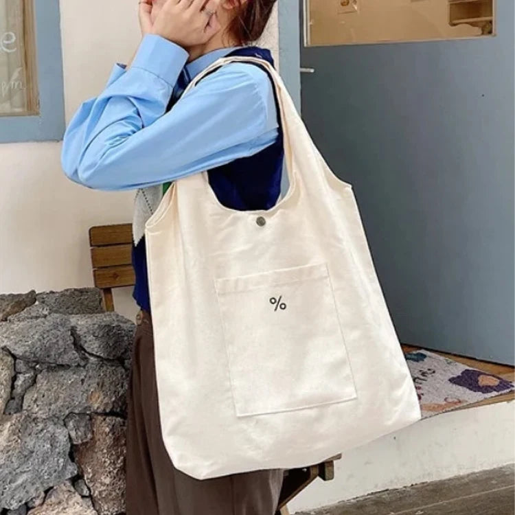 Large Woman's Eco-Friendly Cotton Tote Bags with Custom Pattern Beach Bag Shipping Included