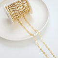 DIY Jewelry Making Small Fresh Summer Handmade Loose Chain 18K Gold Plated Brass Drip Oil Pentagram Necklace Chain