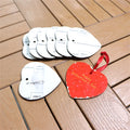MDFSUB 2026 Double Sided MDF White Glossy Valentine's Day Sublimation Heart Ornaments 70x75mm Home Holiday Indoor Decor