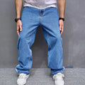Retro Casual Men's Jeans New American Fashion Style Loose Breathable Mid Waist Wide-leg Denim Pants for Summer