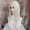 Highlight Grey White Color Invisible Mono Toupee Wholesale Mono Topper Human Hair Clips Freedom Italian Mono Lace Natural Wave