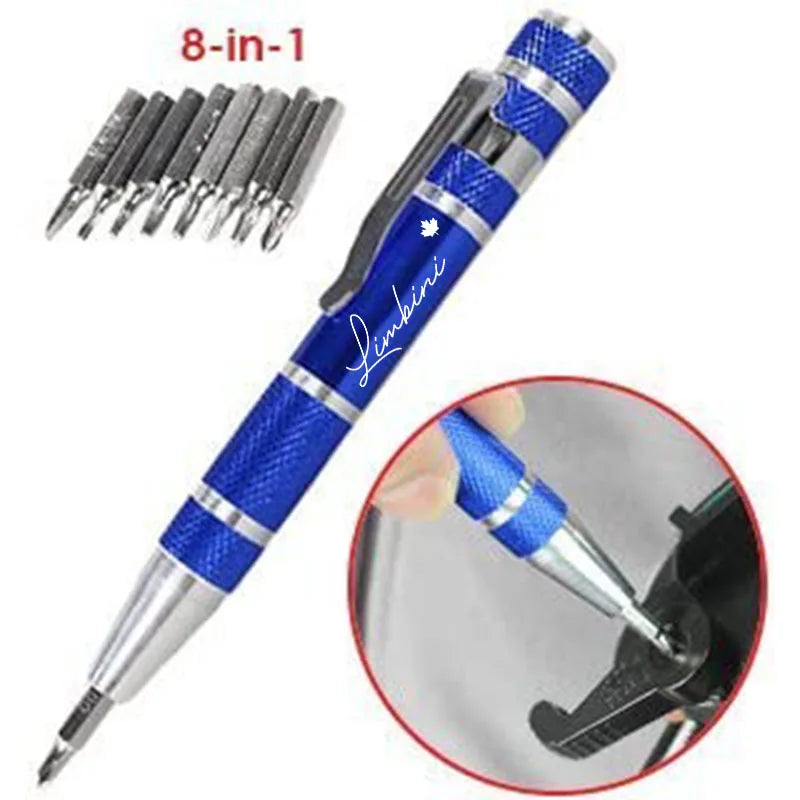 8 in 1 Mini Durable Mini Gadgets Repair Multi-Tool Set Kit DIY Pen Style Handwork Gifts Precision Screwdriver With Custom logo