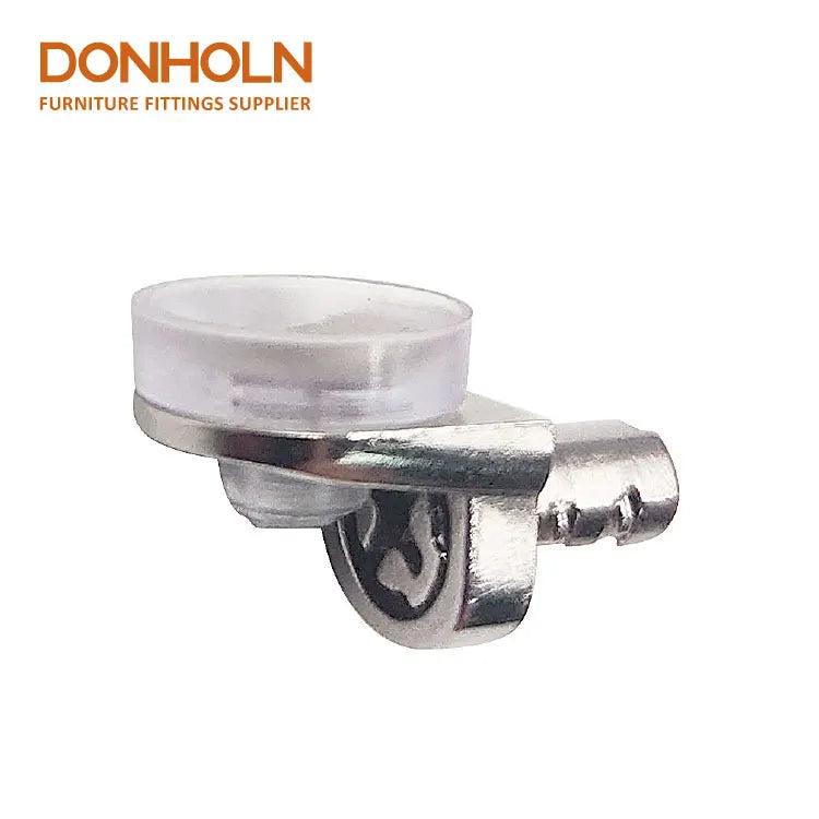 SS5670 High Quality Glass Shelf Support Clips Zinc Alloy Nickel Finish Glass Holding Pegs