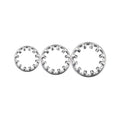 Zinc Plated Stainless Steel External Teeth Locking Washer Split Style to GB Standard