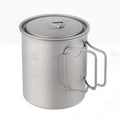Camping Accessories Titanium Mug 750ml Folding Handle Portable Camping  Titanium Cookware Camping Titanium Pot