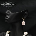925 Sterling Silver Ear Stud Geometric Hollow Out Original Design Woman Earrings Female Temperament Jewelry
