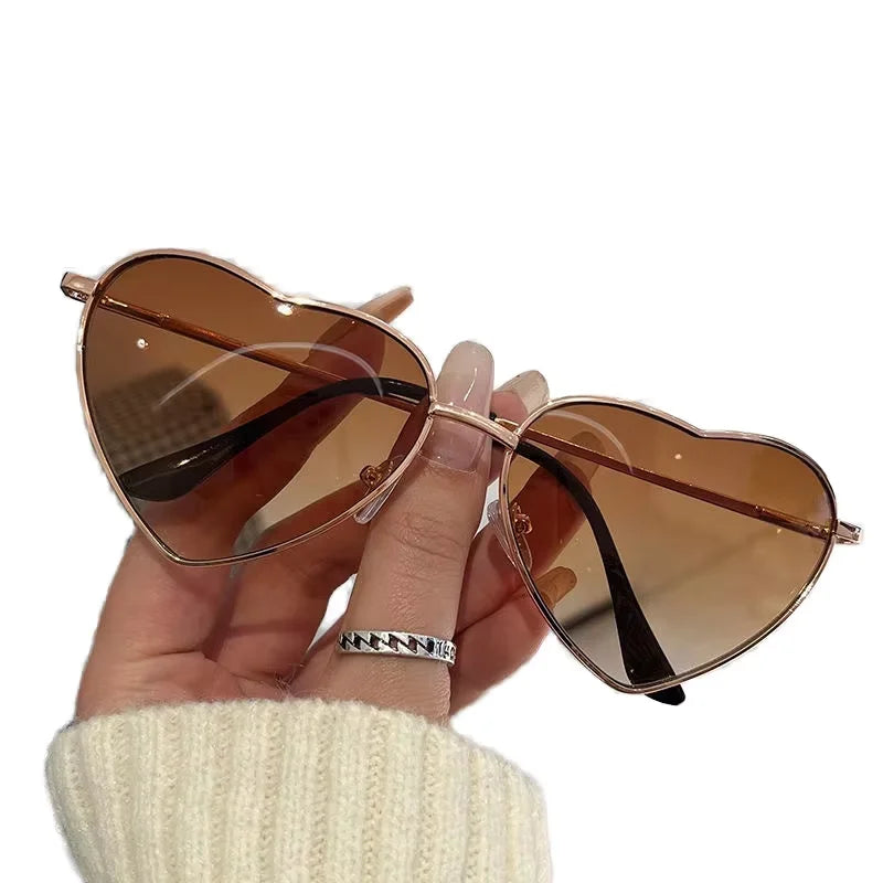 Custom Logo 2026 Vintage Metal Polarized Sunglasses for Driving UV40 Colorful Mirror Shades Heart Sun Glasses Women