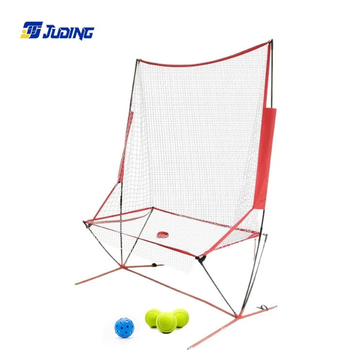 Single Player Durable Iron Portable Tennis Training Equipment Net Collecting Machine Coach Sparring Rack 50 Balls Capacity for