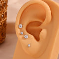 Hypoallergenic AAA Zircon Body Piercing Jewelry Surgical 316L Stainless Steel Lip Stud Nose Ring
