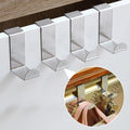 Z-Shaped Bathroom Cabinet Door Hook Stainless Steel Door Hanger Keychain Coat Hook Home Kitchen Organizer Wall Storage Supplies