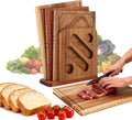 Wooden Chopping Board Set Looks Like a Book Three Different Natural Woods Suitable for Kitchen Use Saves Space