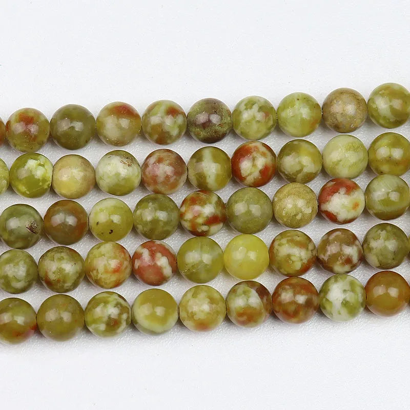 100% Natural Green Dragon Serpentine Bead Gemstone Beads for Jewelry Making 6mm 8mm 10mm
