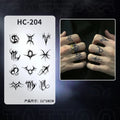 Semi-Permanent Classic Premium Temporary Tattoo Stickers Waterproof Dark Blue Finger Small Water Transfer Paper PET Film 10-15