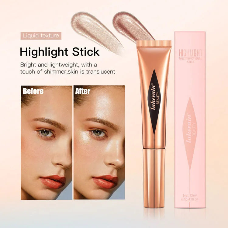 LAKERAIN Natural Waterproof Beauty Multi-functional Makeup Blusher and Highlighter Contour Stick